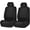 Black, variant on Car Seat Covers Front Set in Cloth, Car Seat Covers for Low Back Car Seats with Removable Headrest, Universal Fit, Automotive Seat Covers, Washable Car Seat Cover for SUV, Sedan, Van Green