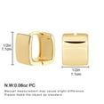 thumbnail image 5 of MYCUTEY 14K Gold Plated Hoop Earring Small Square Huggies Hoops for Women Gift, 5 of 7