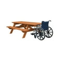 thumbnail image 5 of HomeRoots Redwood Solid Wood Outdoor Picnic Table, 5 of 6