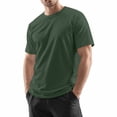 thumbnail image 3 of T -Shirts for Men Raglan Sleeve Crewneck Elastic Outdoor Tops Basic Short Sleeve Soft Gym Pullover, 3 of 6