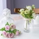 thumbnail image 5 of Billuyoard 1 ramo de flores artificiales, rosa de té Retro rústica, decoración del hogar para bodas Flores artificiales violeta, 5 of 6