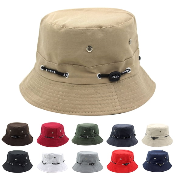 FCLoft Unisex Summer Fisherman Hat, Trendy Cotton Sun Protection Bucket Hat for Beach Golf Fishing Vacation