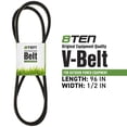 thumbnail image 2 of 8TEN Raw Edge Drive Belt for John Deere STX38 M118790 M125218 M71817 810-CBL2574T, 2 of 4