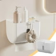 thumbnail image 1 of Bathroom Storage Organization Plastic Tissue Storage Rack Toilet Tissue Box Toilet Paper Box Wall Mounted Non Perforated Roll Box Toilet Transparent Roll Box Storage Rack Translucent Storage Cabinet, 1 of 9