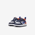 thumbnail image 5 of Nike Court Borough Low Recraft Baby/Toddler Shoes DV5458-401, Midnight Navy/Team Orange/Light Silver Size 2, 5 of 6