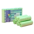 thumbnail image 1 of 2-4 Gallon Small Trash Bags Garbage Gags   Strong Compost Bags 2-4 Gallon 100 Counts  Mini Trash Bags Biodegradable for Bathroom Office Home Fit 4.5-5L Garbage Can (5 Rolls/Green), 1 of 5