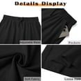 thumbnail image 6 of MOSHU Womens Capri Pants Summer Wide Leg Pants for Women Drawstring Casual Palazzo Trousers with Pockets, 6 of 9