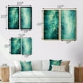thumbnail image 4 of Designart "Coastal Bliss Abstract Cubist in Turquoise" Abstract Painting Wall Art Set Of 2 - Modern Gold Wall Decor Set Of 2, 4 of 6