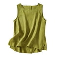 thumbnail image 6 of Lixiuxyad Womens Vest Casual Sleeveless Loose And Thin Crew Neck Casual Vest Top Dressy Casual,Yellow XXL, 6 of 6
