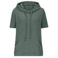 thumbnail image 4 of Maean Womens Short Sleeve Summer Shirts with Pocket Fashion Hoodies Pullover Knit Sweatshirts Tops, 4 of 5