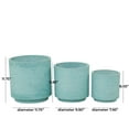 thumbnail image 3 of DecMode 12", 10", 8"H Indoor Outdoor Teal Magnesium Oxide Planter (3 Count), 3 of 8