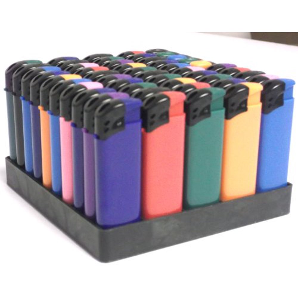 100 Pack Wholesale Lot Electronic Lighters Cigarette Lighter Refillable