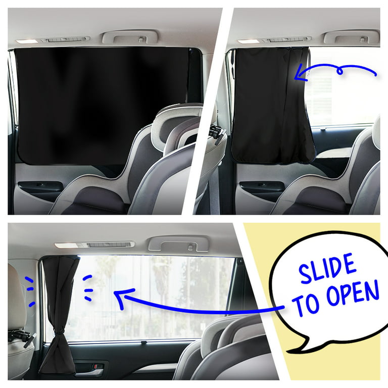 Car Side Window Sun Shades, Universal Car Window Curtains Magnetic Privacy  Car Window Shade for Baby Car Blackout Curtain with Sun Protection for