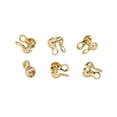 thumbnail image 1 of Outdor Gold Plated 10 Pack 2 Colors. Gold Plated Crimped Bead Caps For Jewelry Making 1 And Gold Plated Round Bead Caps Chain End Caps Suitable For DIY ., 1 of 6