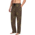 thumbnail image 4 of Men's Pajama Pants with Pockets Sleepwear Lounge Pants Stretch Casual Celtic Art and Ethnic Pattern, 4 of 6