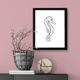 thumbnail image 4 of Designs ByLITA Seahorse Outlined version, 5 x 7 Black Wall Print Animals (Framed) | Family Presents | Bedroom | Stylish Kindergarten Decor, 4 of 4