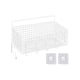 thumbnail image 4 of Organizador de pared colgante, cesta colgante de alambre, cesta de alambre de acero resistente para manualidades M blanca con gancho, 4 of 9