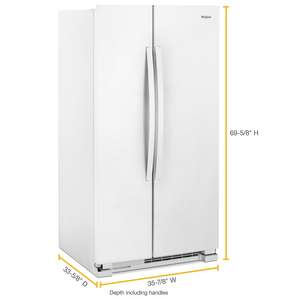Whirlpool Wrs315snh 36" Wide 25.1 Cu. Ft. Side By Side Refrigerator - White - image 5 of 5