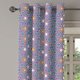 thumbnail image 2 of Ambesonne Orient Grommet Curtain, Geometric Stars Lines, 50" x 72", Multicolor, 2 of 6