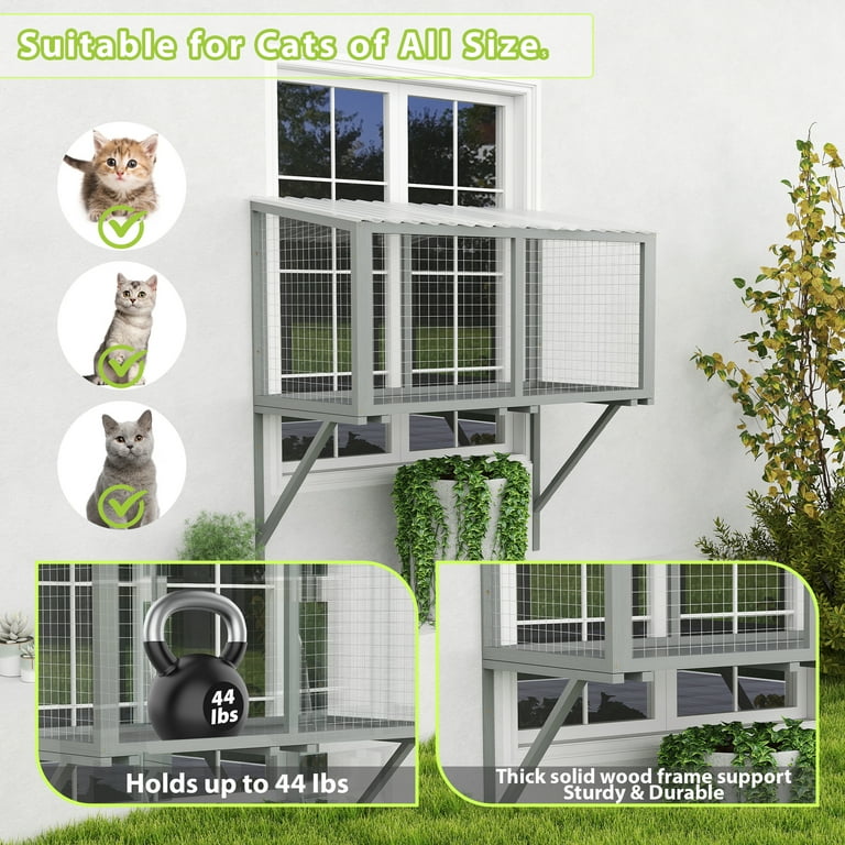 Vertical Cat Window Basket COZIWOW Weatherproof Cat Window Perch