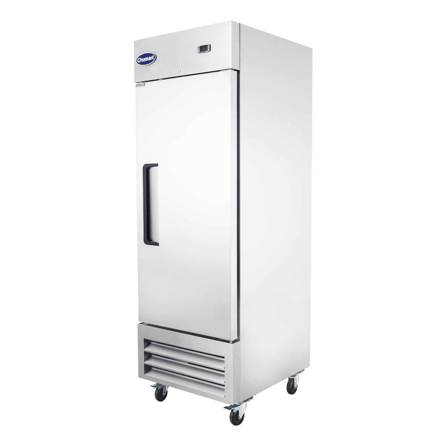 27"Heavy Duty ChumartUSA Commercial 23 cu ft Solid Stainless Steel Reach-In Refrigerator Up Right