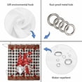 thumbnail image 5 of Valentine's Day Bathroom Shower Curtains with 12 Hooks Polyester Waterproof Shower Curtain for Stalls and Bathtubs Retro Gnomes Love Rose Wooden Plaid Decorative Bathroom Privacy Curtain 72x78 Inches, 5 of 9