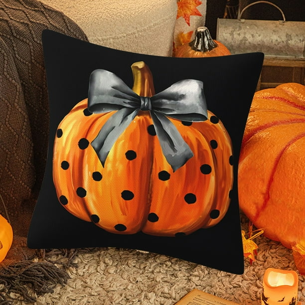 Funda de almohada de Halloween Funda de almohada Funda de almohada desmontable Funda de almohada de calabaza fantasma Funda de cojín decorativa La funda de almohada