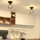 thumbnail image 2 of Lámpara de techo retro negra de montaje semiempotrado, luces de techo vintage de estilo industrial elegante para decoración de pasillos y escaleras, 2 of 6