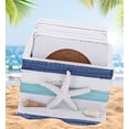 thumbnail image 4 of CoTa Global Blue Mist Nautical Wooden Coaster Set - Table Top Centerpiece Coastal Decor for Kitchen, Home, Beach House, Rustic Decorative 6 Coasters Set with Holder - Handmade Color May Vary, 4 of 7