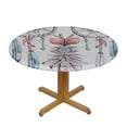 thumbnail image 3 of HAOXIT Boho Bull Skull Ethnic Dreamcather Feathers Floral Flower Round Table Cloth, Circle Table Dinner Tablecloth cover, Desk Cloth Cover for Home Party Wedding, 3 of 8