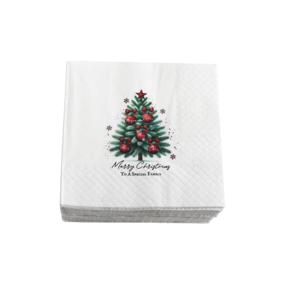 50Pcs Christmas Napkins Paper, 9 x 9inch Christmas Cocktail Napkins Disposable Napkins Party Napkins Beverage Napkins Funny for Christimas Decorations Table Décor Party Supplies