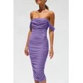 thumbnail image 4 of Vestido PRETTYGARDEN 2025 Midi XL con Hombros Descubiertos y Fruncido, 4 of 7