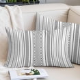 thumbnail image 2 of Black White Striped Queen Pillow Covers, Modern Farmhouse Geometric Soft Breathable Throw Pillow Cases with Invisible Zipper, Decorative Pillowcase Pillows Protectors for Sofa Bed Chair 20"x30", 2 of 9