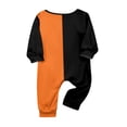 thumbnail image 3 of HTHLVMD Halloween Pajamas, Family Pajamas, Halloween Matching Family Pajamas Black Orange Skeleton Print Long Sleeve 2 Piece Pj Set Spooky Sleepwear Nightwear Loungewear Gothic Family Photos, 3 of 4
