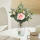 thumbnail image 5 of Ramo de rosas artificiales | Flores de seda sintéticas para arreglos de suelo de boda | Rosas de seda realistas en blanco, rosa, amarillo y verde | Regalo decorativo hipoalergénico, 5 of 6