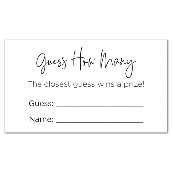 Tarjetas de juego InvitationHouse Guess How Many - 48 cartas