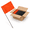 Fluorescent Orange-1000 Pack, variant on Purple 1000 Pack 4x5x15 Inch Garden Stake Marking Flags for Lawn Landscaping Survey