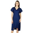 thumbnail image 2 of Bimba Womens Asymmetrical Shift Dress Mid-Calf Summer Rayon Day Dresses, 2 of 6