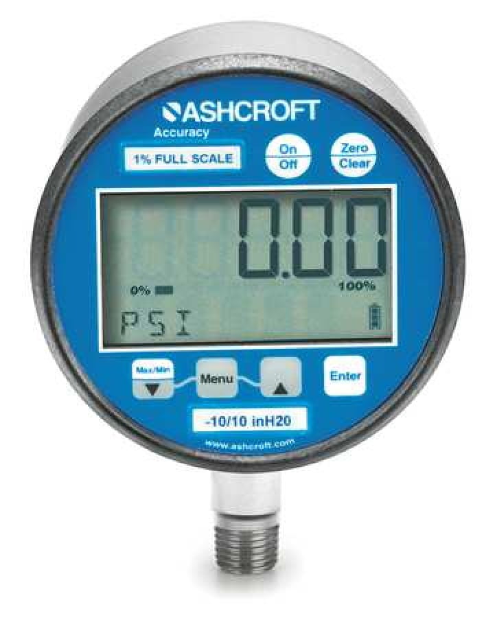 ASHCROFT 302174SD02LXBLBKVAC/60 Digital Vacuum Gauge with Transmitter