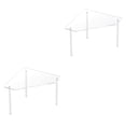 thumbnail image 4 of 2pcs Baño estante de esquina estante de esquina estante de ducha de ducha de ducha transparente organizador de ducha de baño flotante de ducha, para, 4 of 8