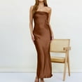 thumbnail image 4 of Sakmal Maxi Womens Dresses Brown Party Cocktail Elegant Dress Sleeveless Ball Gown Dresses for Women, 4 of 8