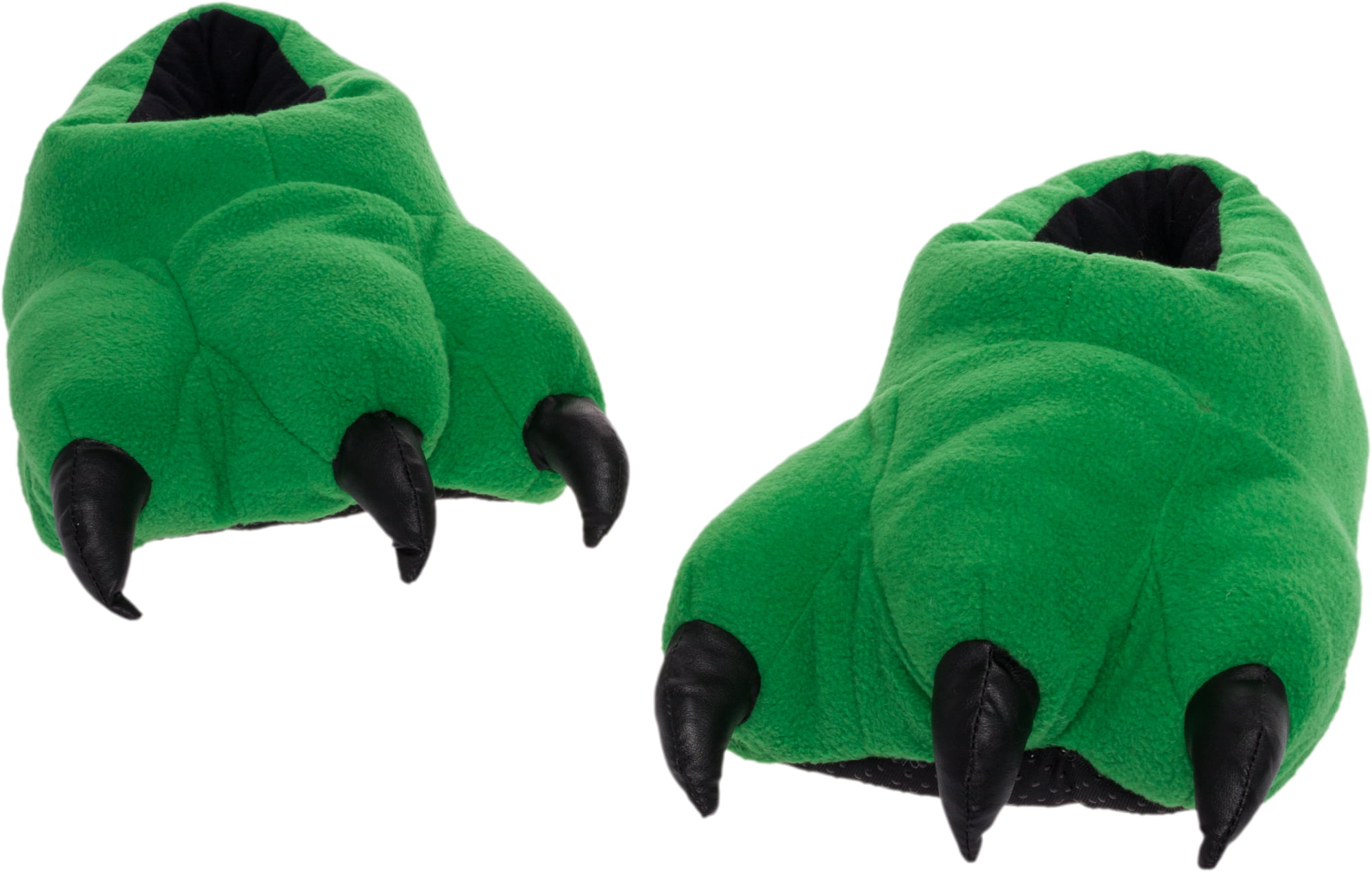 FUNZIEZ! Dinosaur Paw Fuzzy Slippers - Animal Slippers Novelty House House (Green, Large) - Walmart.com