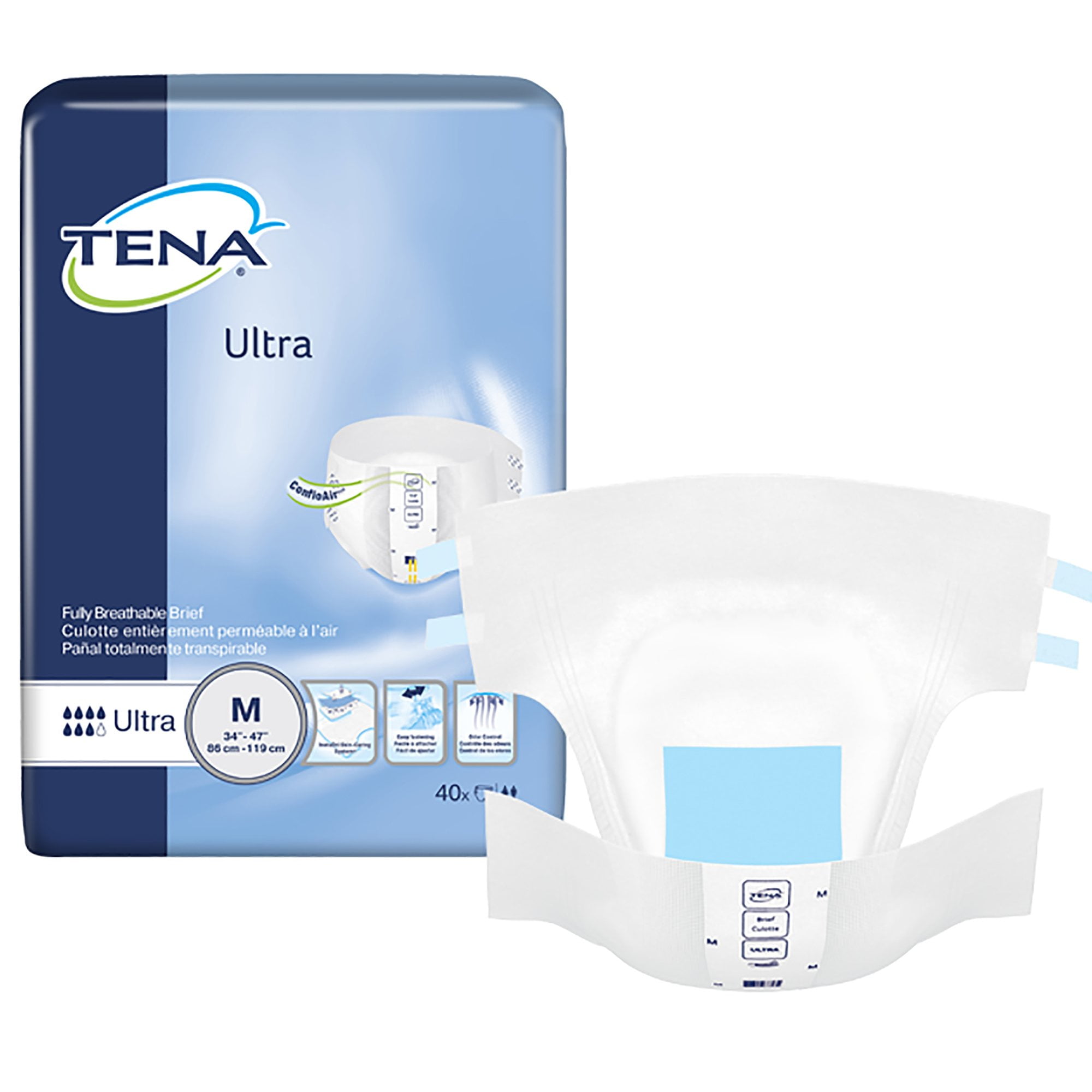TENA Ultra Heavy Absorbency Adult Incontinence Brief, Medium, 80 Ct ...