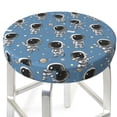 thumbnail image 3 of Honeii Cute Cartoon Astronaut Bar Stool Covers – Perfect Fit for 12" to 14" Round Stools, Crease-Resistant, Stretchy, Washable & Dustproof Seat Slipcovers-14 inch, 3 of 7