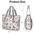 thumbnail image 3 of Tote Bag for Women - Bulldog Dog and Love Heart Shoulder Bag - Large Utility Work Duffle Bag with Zipper Handbag for Travel, Work, Sprots, 3 of 5