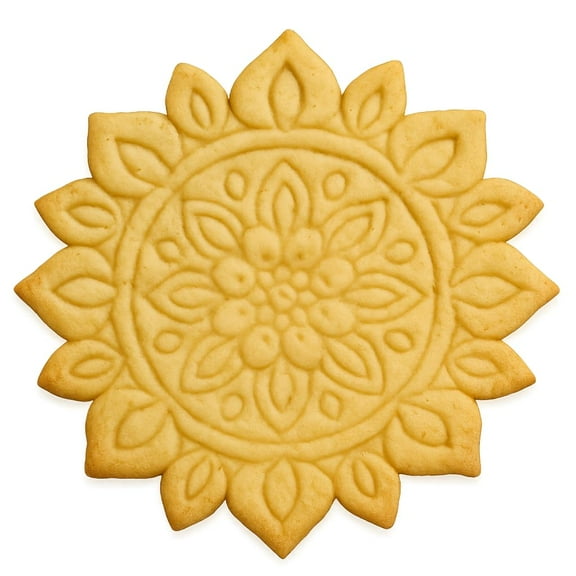 Floral Mandala Cookie Cutter & Stamp 4x4" for Baking Fondant Clay Embosser