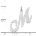 thumbnail image 2 of 14K White Gold Large Fancy Script Initial M Charm, 2 of 3