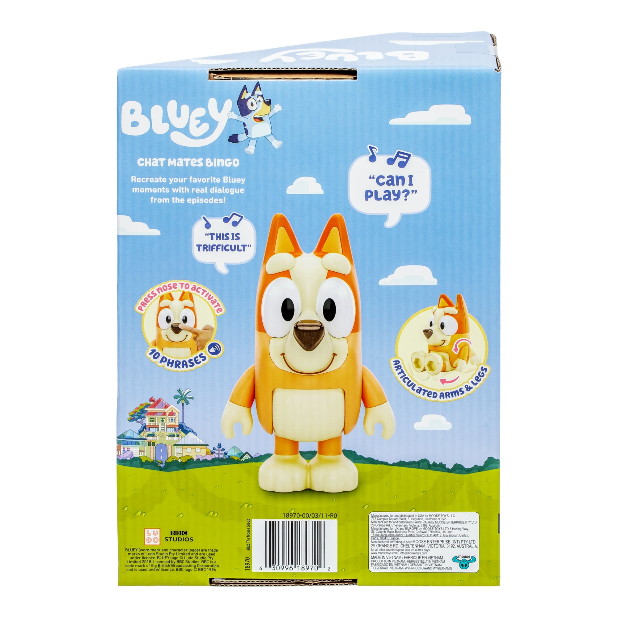 Bluey Chat Mates 2 Pack – Bluey & Bingo Talking Figures, 5.5", 10 Phrases Each