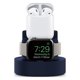 thumbnail image 2 of Cateissary Soporte de cargador Soporte de base de carga para auriculares Estación de soporte de carga de reloj de viaje portátil para Electrónica Azul oscuro, 2 of 6
