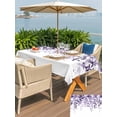 thumbnail image 5 of Outdoor Tablecloth with Umbrella Hole for Patio/Picnic/Party/Camping, Purple Waterproof Table Cloth Rectangle Table Cover Washable, Eucalyptus Leaves (60"x 120"), 5 of 8